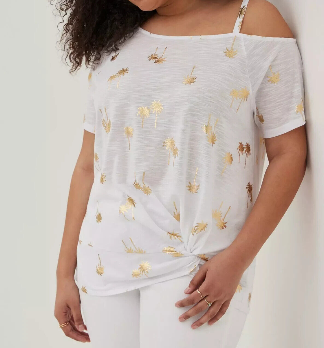 トップス theredthread S twist off shoulder tops THEREDTHREAD / ザレッドスレッド】S offshoulder tops petal