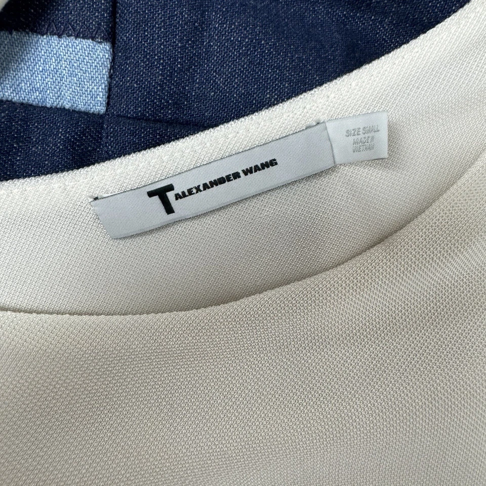 T Alexander Wang собранными в Рюш драпировки слоновой кости платье, контур тела приподнятые основы, S - Изображение 3 из 4