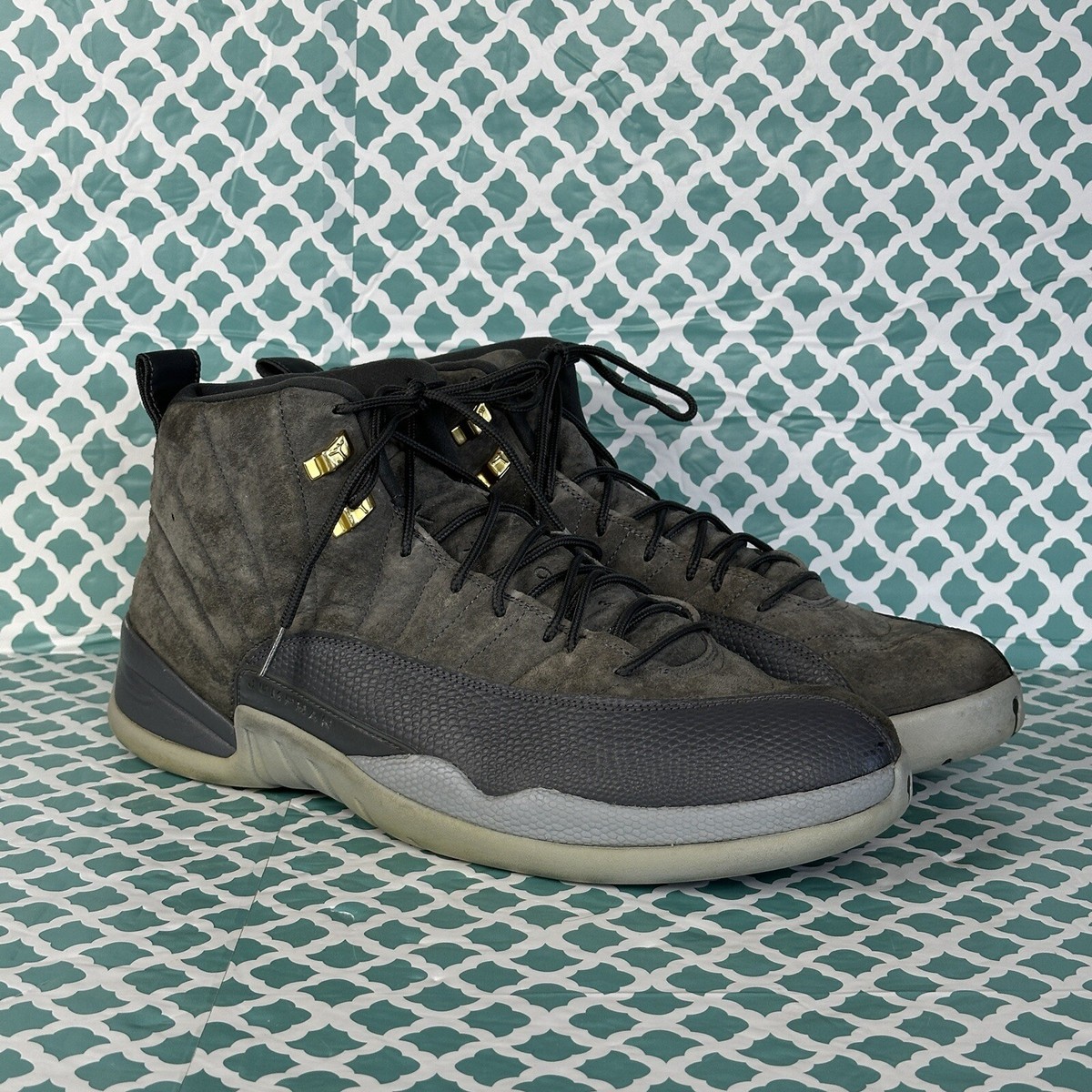 Size 10.5 - Air Jordan 12 Retro Dark Grey Triple Grey Gold OG 130690-005 Air Jordan 12 Retro  main image 4