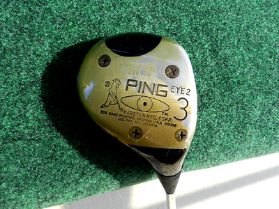 Vintage Ping Eye 2 #3 Fairway Wood 15° Karsten Steel Shaft Mens