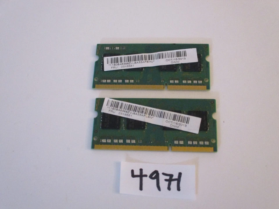Samsung 2X4Gb=8Gb 1600Mhz PC3L-12800 DDR3 SODIMM laptop memory RAM (4971) - Image 2 of 4