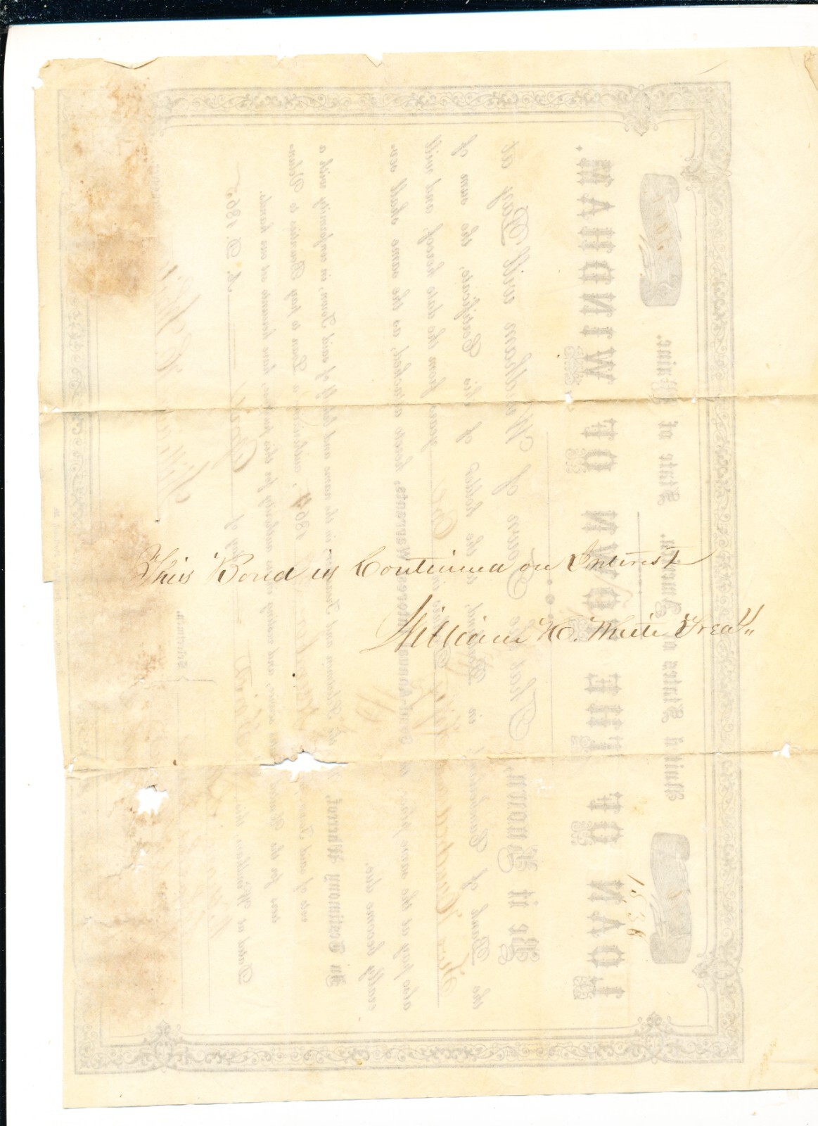 LOAN OF THE TOWN OF WINDHAM MAINE 1864 DOCUMENT CIVIL WAR RARE eBay
