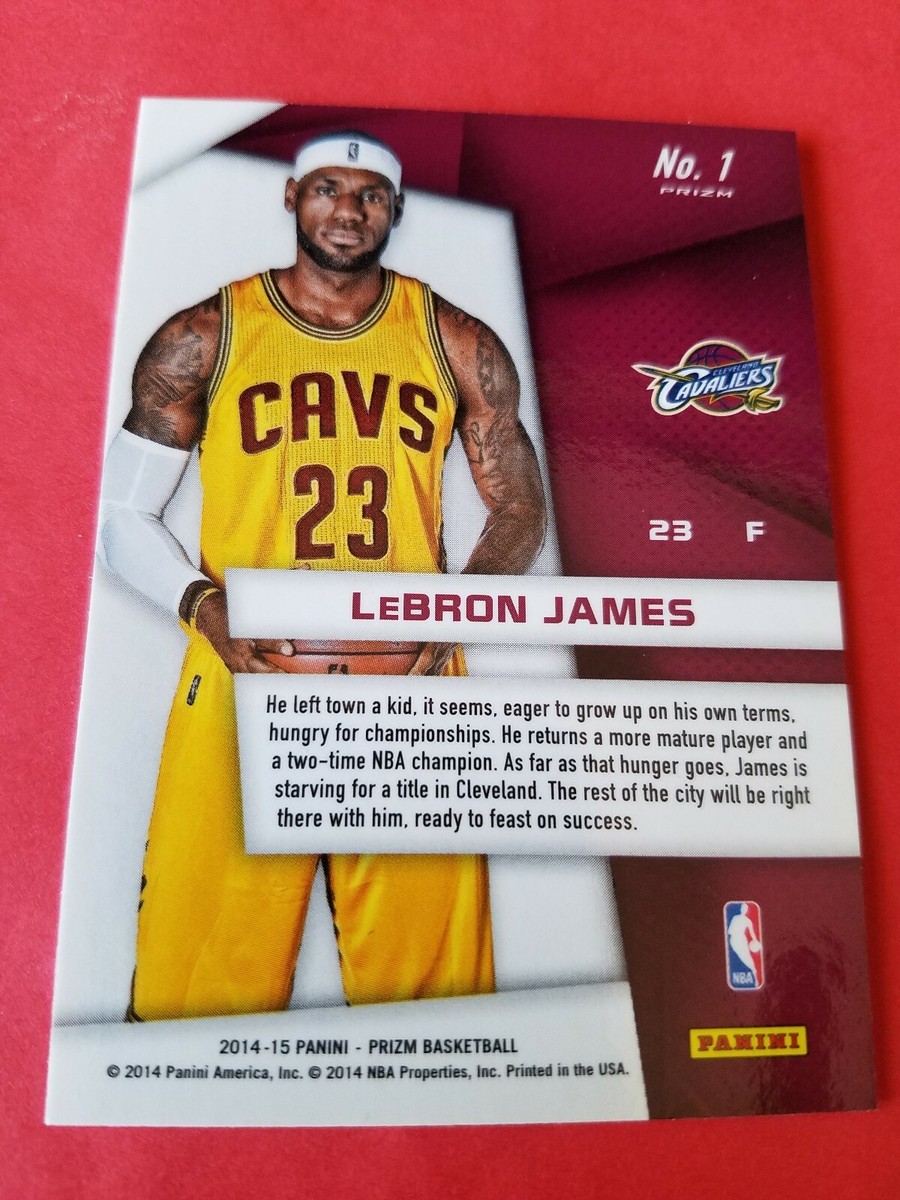 LEBRON JAMES 2014-15 PANINI PRIZM SILVER PRIZM REFRACTOR 
