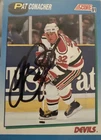 Pat Conacher autographed New Jersey Devils hockey card