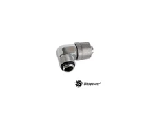 Bitspower G1/4 Silver Shiny Dual Rotary 90-Degree Compression Fitting-ID 3/8" V3