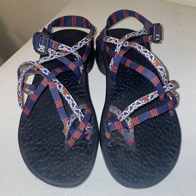 Chaco ZX2 women size 9 red/blue (0650) | eBay