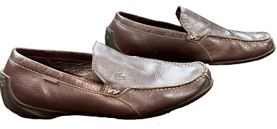 LACOSTE ARGON LEXI 2 MENS 11.5 BROWN LEATHER DRIVING PENNY  display picture 2