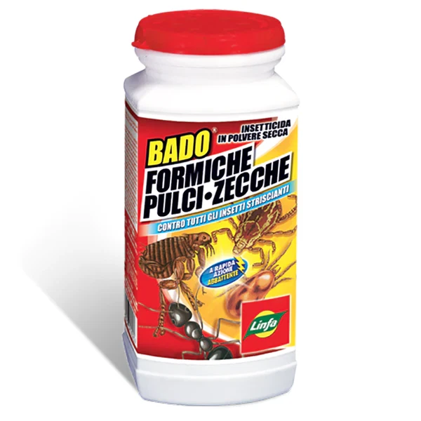 Linfa BADO Insetticida polvere blatte scarafaggi pulci zecche formiche 1 KG