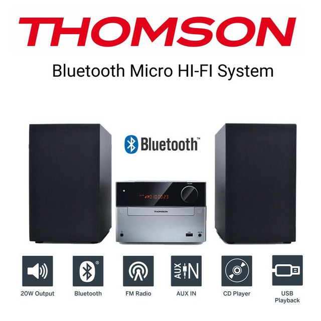 micro hifi system with bluetooth