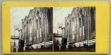 ITALY Bologna San Petronio Photo Marseille and Rocchi c1865 Stereo Vintage 