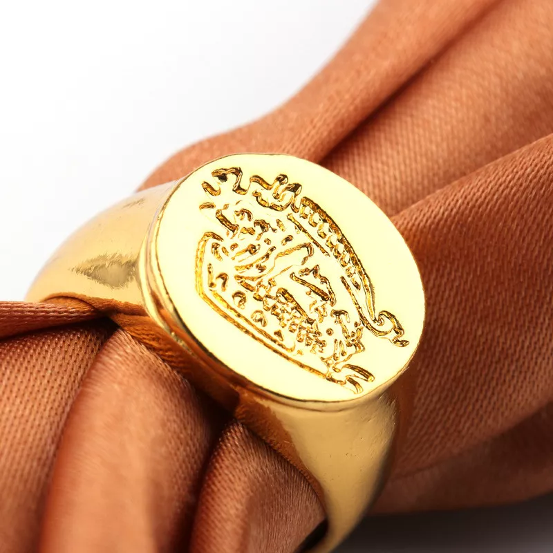 Kingsman The Secret Service Brass Movie Signet Ring Gold Plated