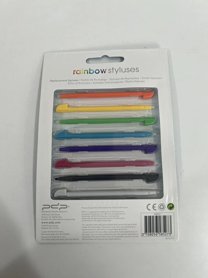 Juego de 8 Lápices Arco Iris Nintendo Wii U Nuevo Paquete Sellado de Fábrica Foto 3 de 3