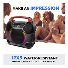 ION PATHFINDER GO WEATHERPROOF OUTDOOR SPEAKER, PORTABLE WATER-RESISTANT SPEAKER