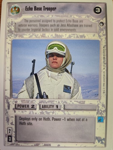 Star Wars CCG Hoth WB Unlimited BASIC SINGLES Select Choose NrMint-MINT SWCCG - Picture 9 of 66
