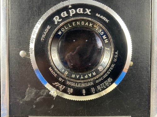 B & J Press Camera w/Wollensak Raptar 135mm f4.7 Lens Works Well Bad Lens - 第 5/6 張圖片