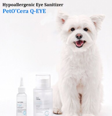 PetO'Cera pet eye rim sanitizer hypoallergenic tear mark for dogs, cats