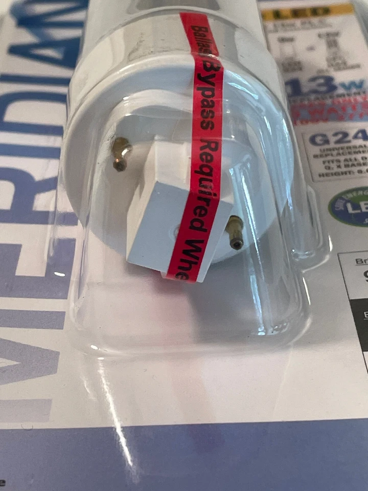 2x -Meridian - 9 Watt PL LED Bright White Bulb -G24 - 2 Pin-Non-Dimmable -13183 - Image 4 of 4