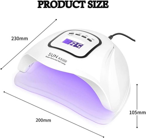 LED Gel Polish Nail Dryer Lamp FAST Gel Manicure Curing w Timer 48watt UK Plug - Picture 3 of 7