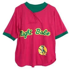 Vintage 90s Gitano Night Babe Layered Tshirt PJ Top Pink Green Women’s Small