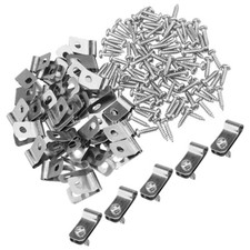 Wire Cage Clips 100PCS Fence Clip with Screws for Wood/Metal/Vinyl Fence