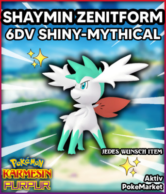 Shaymin   SHINY 6DV   Pokemon Karmesin und Purpur Lvl 100 Battle Ready + VGC