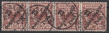 === Dt. Kolonie OSTAFRIKA Mi. 10 Vierer gest., Kat. ab 136&euro; ===
