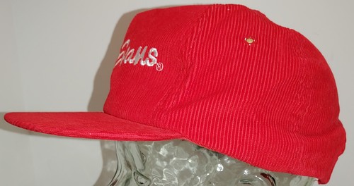 Vintage Bob Evans Red Corduroy Snapback Hat Cap New - Picture 2 of 7