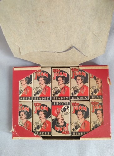NOS - Vintage Case (20) Boxes - Don Juan Double Edge Razor Blades Nice Graphics - Picture 2 of 5