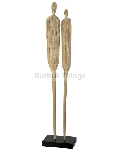 Magnífica Escultura Enorme 67cm Arte Abstracto Estudio Mango Madera Juntos - Imagen 3 de 5
