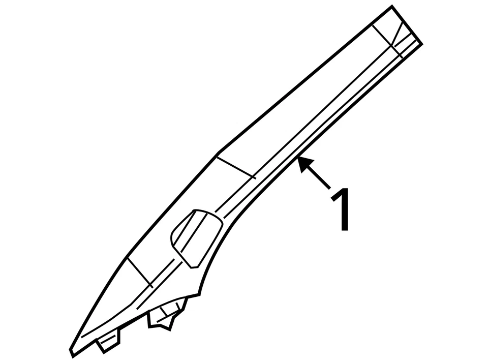 SE ADAPTA A FORD LINCOLN MKT 2010-2012 MOLDURA PILAR AE9Z7403599AA - NUEVO OEM Foto 4 de 4