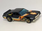 Vintage Hot Wheels Ford Gran Torino Stocker Black #3 Hong Kong Gold Base #7647