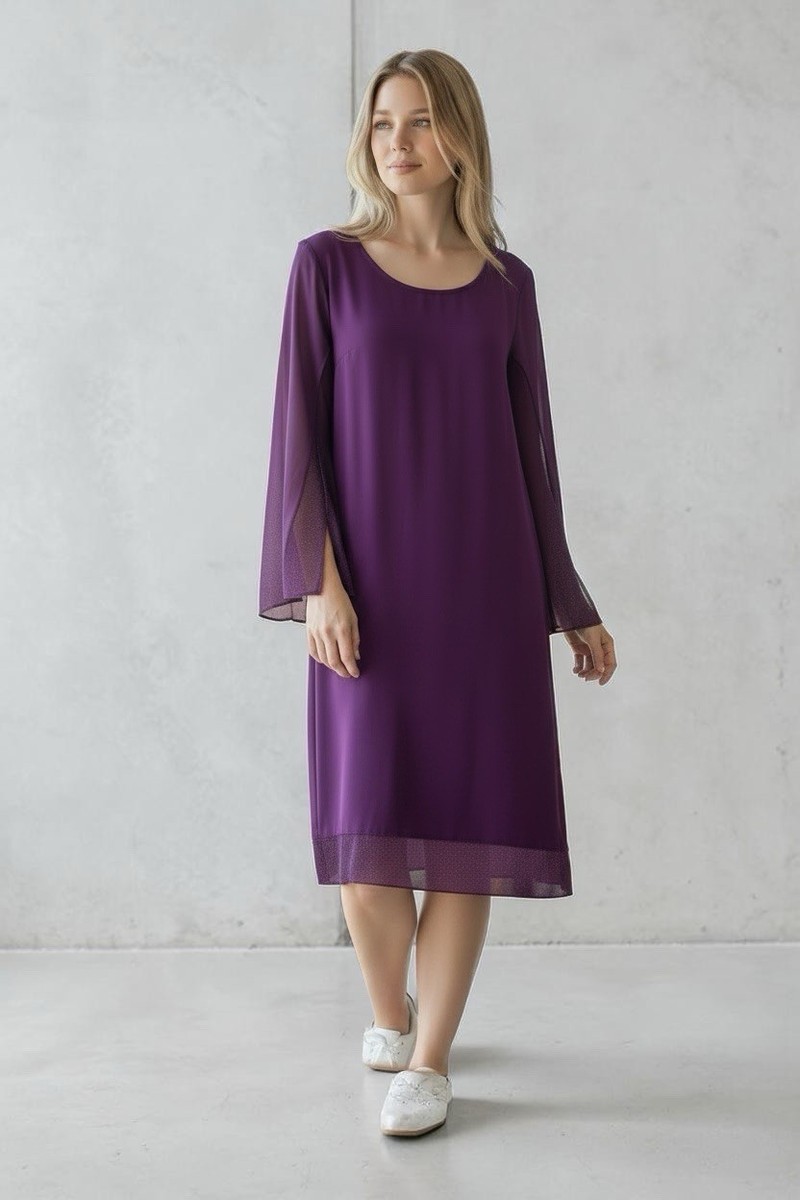 ladies purple dress size 14 Established 1962 Dress Size 14 Preowned Purple Bell Sleeve Formal Wear