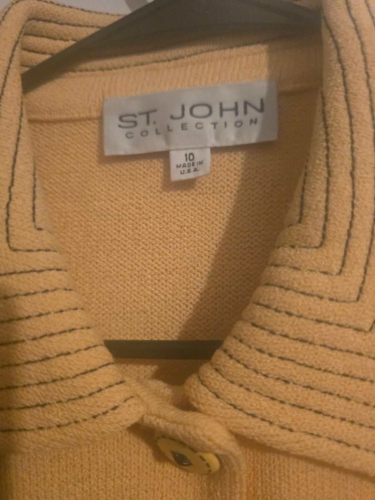 St. John Collection Yellow Button Collared Blazer… - image 2