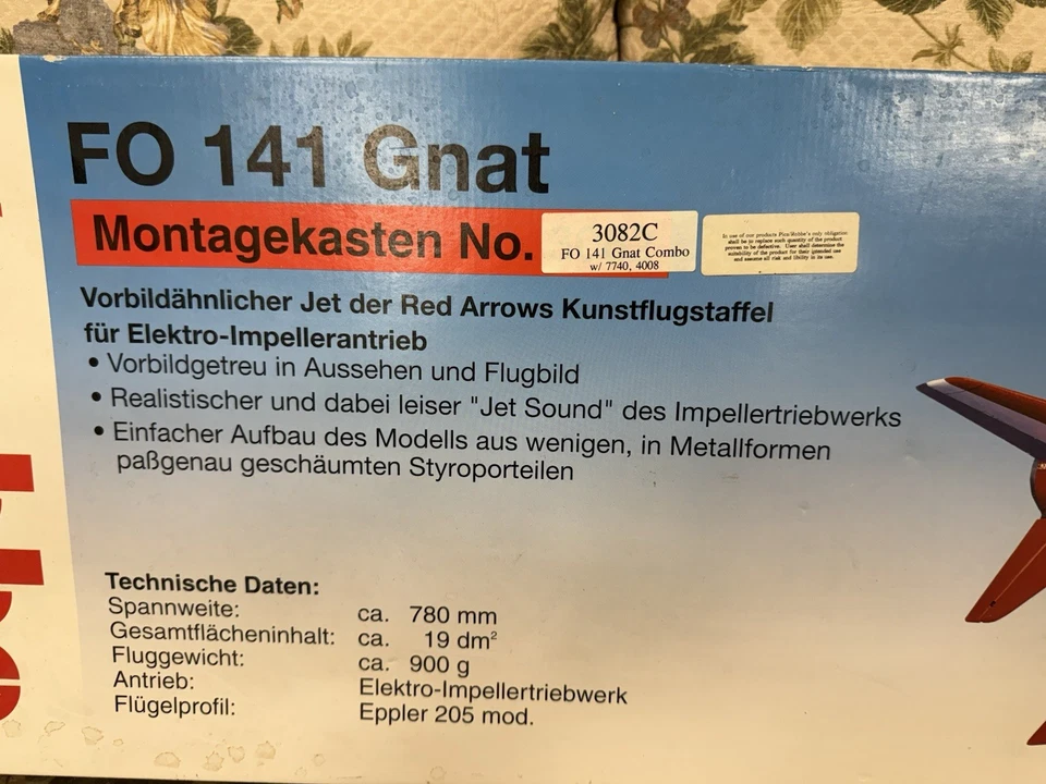 Robbe FO 141 Gnat Jet Model Kit NOS VTG RC Red Arrows EDF Electric Impeller B17 - Image 2 of 4