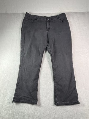 Lee Riders Women's Jeans Black Wash 22W Stretch Classic Fit Mid Rise Boot