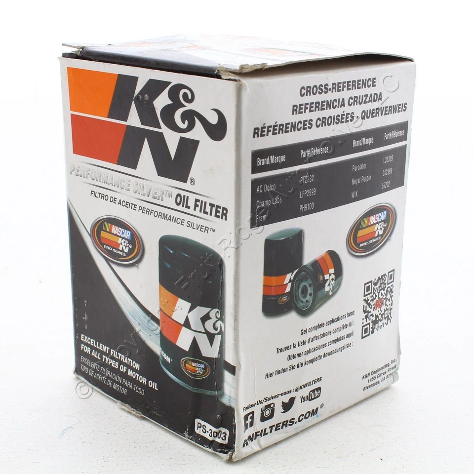 K&N S3003 Engine Oil Filters for 2001-2009 Silverado 2500HD 2007-19 3500HD 12pcs - Изображение 4 из 4