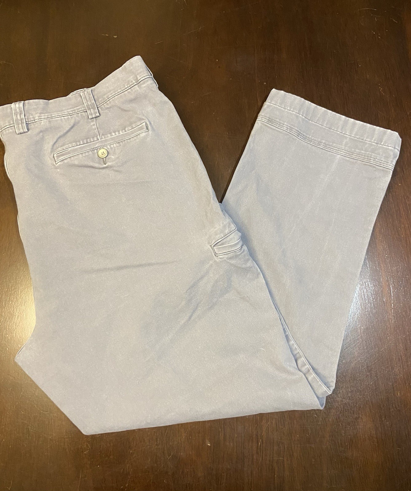 Duluth Trading Co Mens Pants Gray Size 42x30 Flex Ballroom Khakis Cotton Blend