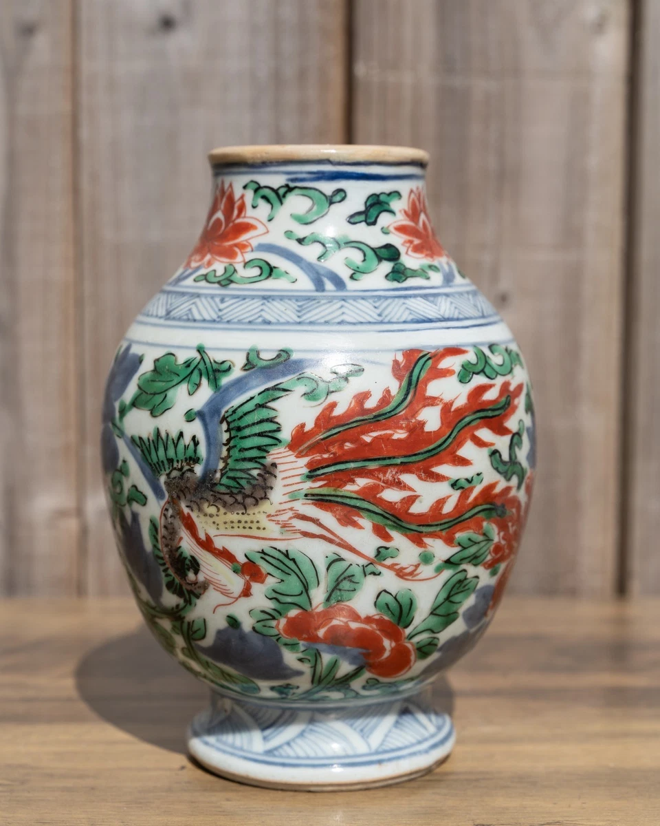 粉彩Verte 在中国古董花瓶| eBay