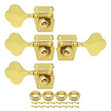 3L1R Open Gear Bass 4-String Tuners Tuning Pegs Keys Machine Heads Gold