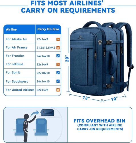Airline Approved Expandable Travel Laptop bag - Water-Resistant Overnight Use - Afbeelding 5 van 11