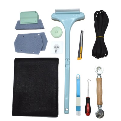 39118 Grey Fiberglass Adjustable Window Screen Mesh Repair Kit Spline Window Scr
