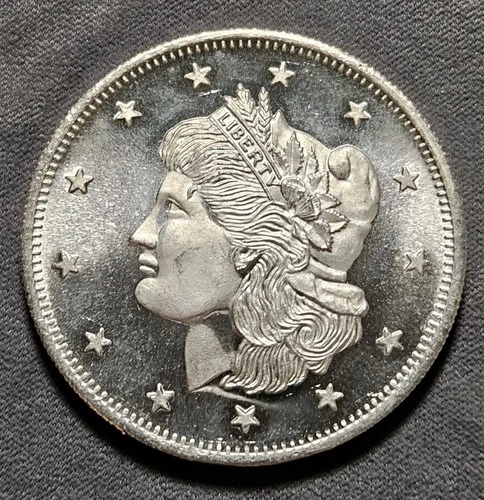 Vintage Silver Trade Unit "Morgan Dollar" 1 oz .999 Fine Silver Round