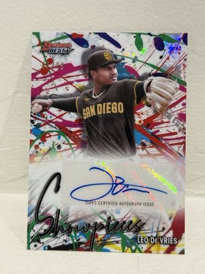 2024 Bowman's Best Leo De Vries Showpieces Auto /99 #BSA-LD Padres/Athletics