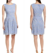 NWT! Vince Camuto Sz 12 A-Line Lace Stretch Pockets Formal Cocktail Party Dress