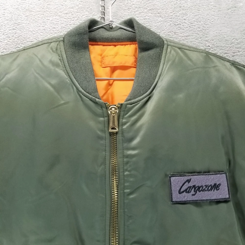 Chaqueta Militar de Colección EE. UU. Para Hombres S Voladores Verdes Hombre MA 1 Bombardero Vuelo Nylon Bolsillos Foto 3 de 4
