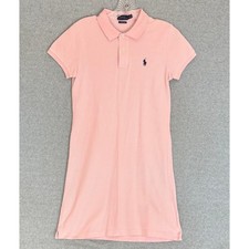 Polo Ralph Lauren Polo Mini Shirt Dress Womens XS Pink Short Sleeve Pique