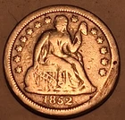 1852-O Seated Liberty Dime New Orleans Silver Coin – Strong Date –Good- #844