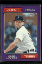 2023 Topps Heritage #609 Alex Lange Chrome Purple Refractor