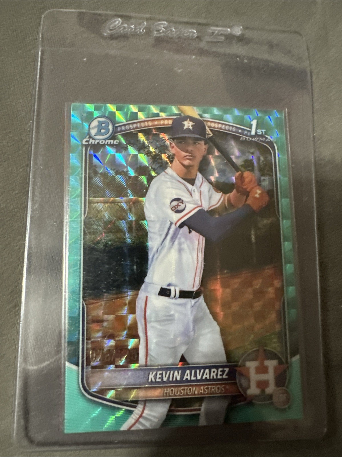 2025 Bowman Chrome Prospects Kevin Alvarez BCP-227 Aqua Geometric Refractor /125