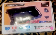 Power Acoustik 2,500 Watt Max Subwoofer Amplifier 